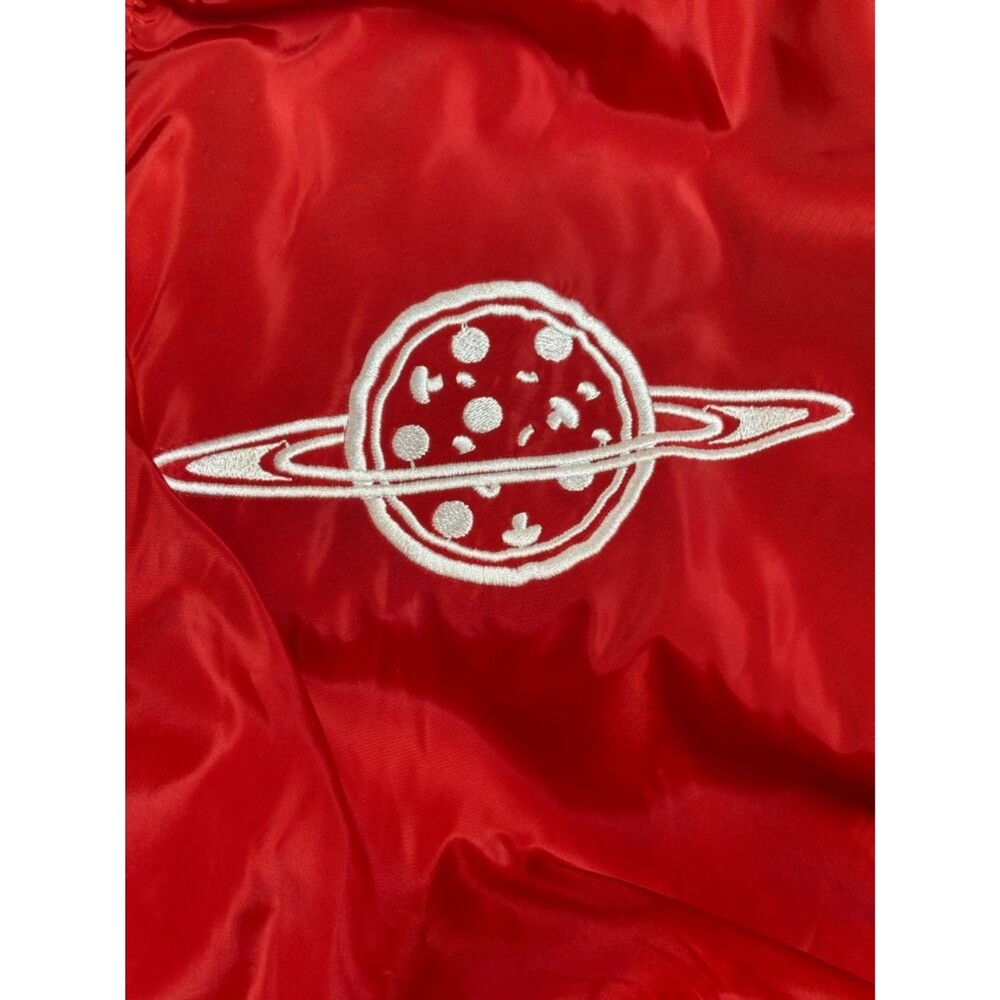 Disney Toy Story Red Bomber Jacket w/Pizza Planet Patch Men’s M Full Zip - Picture 6 of 10